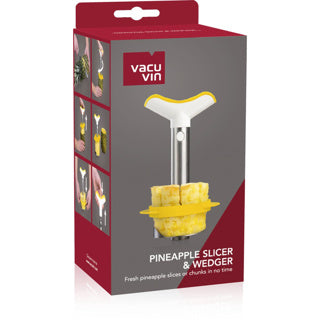 Vacuvin vacu vin coupe-ananas deluxe – éplucheur, évideur et coupe-ananas – acier inoxydable – avec coupe-coin