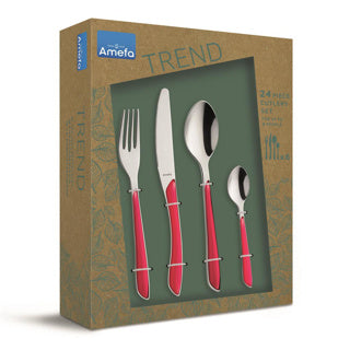 Amefa Cutlery Set Eclat 24-Piece Raspberry