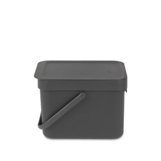 Brabantia sort go poubelle - 6 litres - gris foncé