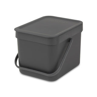 Brabantia sort go poubelle - 6 litres - gris foncé