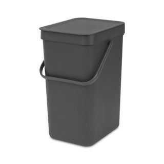 Poubelle Brabantia sort go - 12 litres - gris foncé