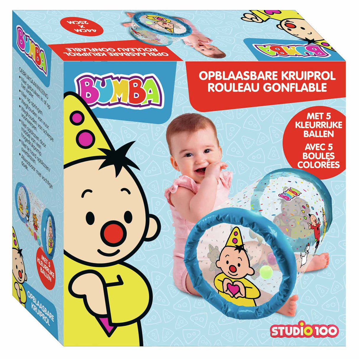 Rouleau de confettis gonflables sur chenilles Bumba