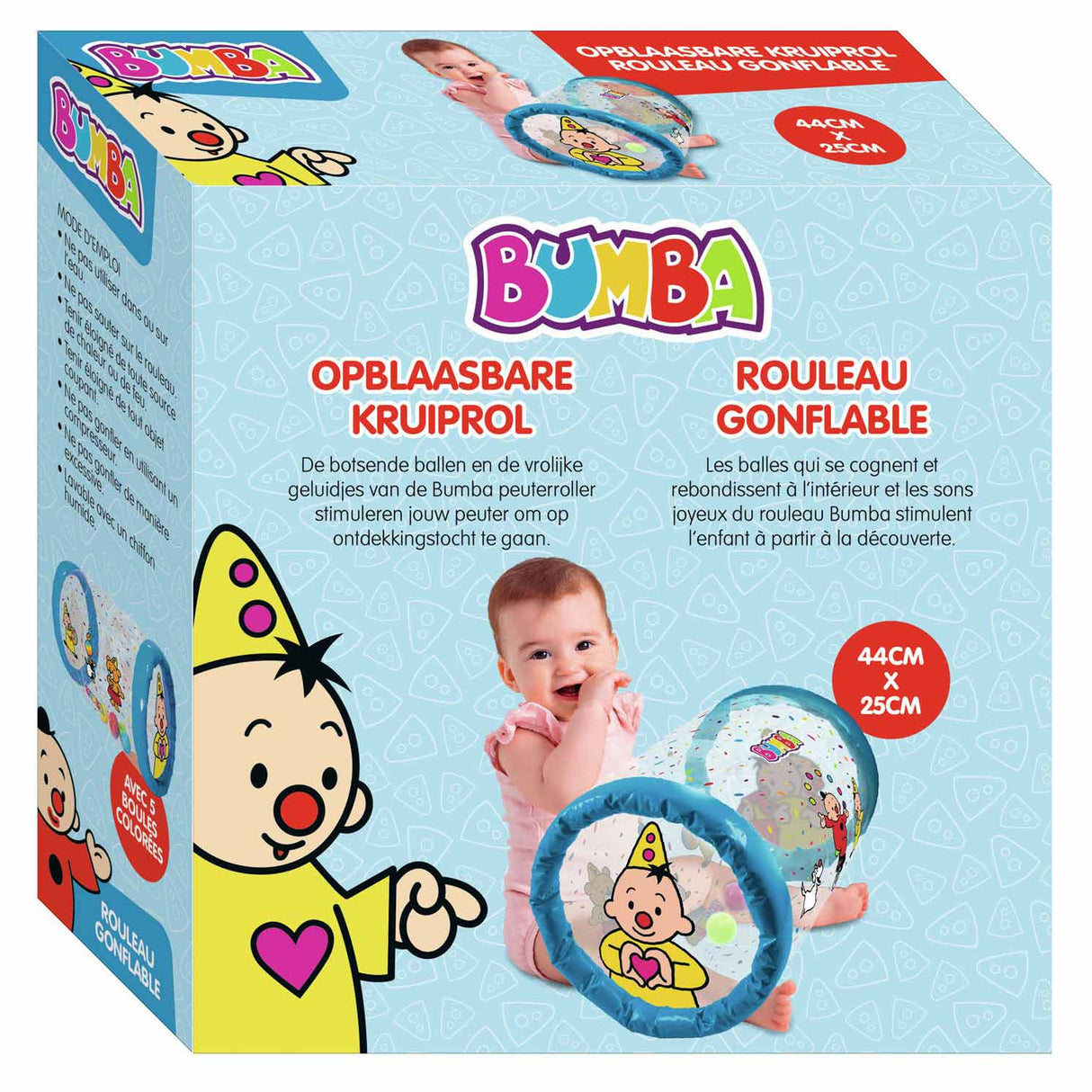 Rouleau de confettis gonflables sur chenilles Bumba