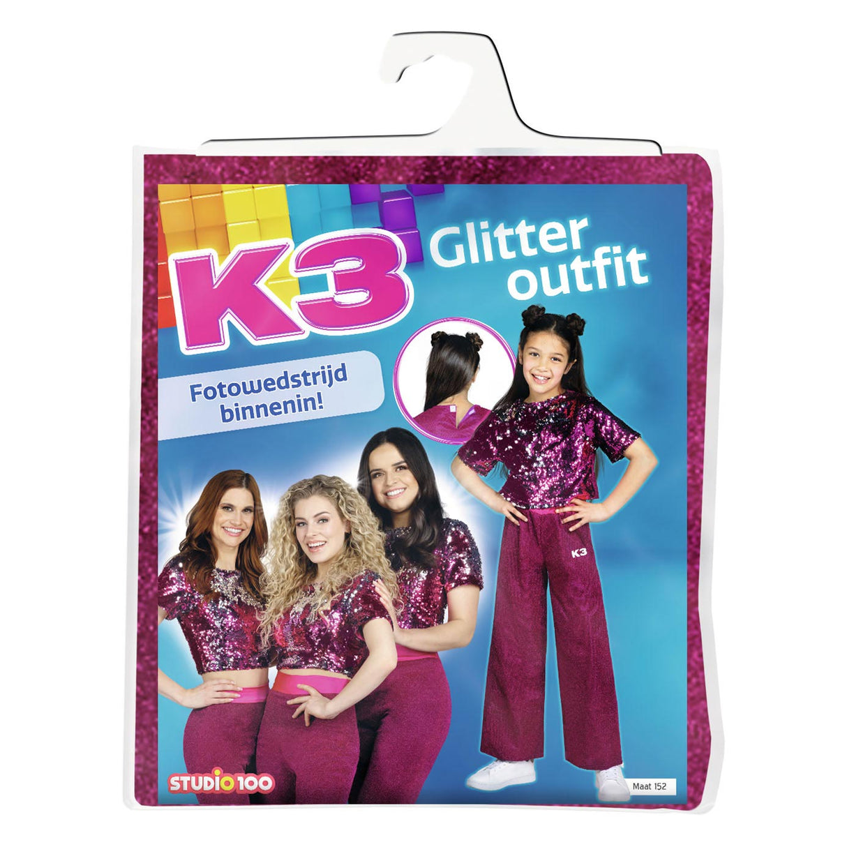 Déguisement K3 rose, 9-11 ans