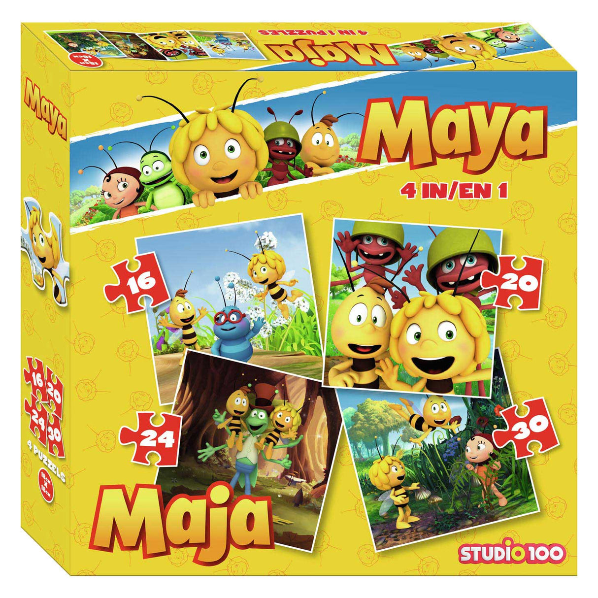 Puzzle Maya l'abeille, 4en1