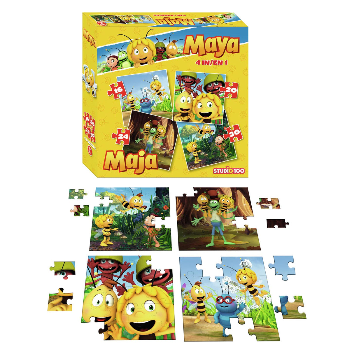 Puzzle Maya l'abeille, 4en1