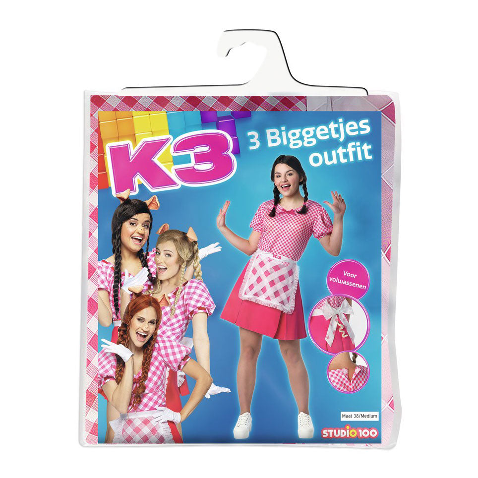 Déguisement K3 - costume des 3 petits cochons - pour adultes