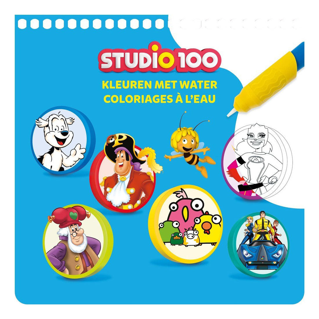 Studio 100 couleurs avec livre de coloriage à l'eau