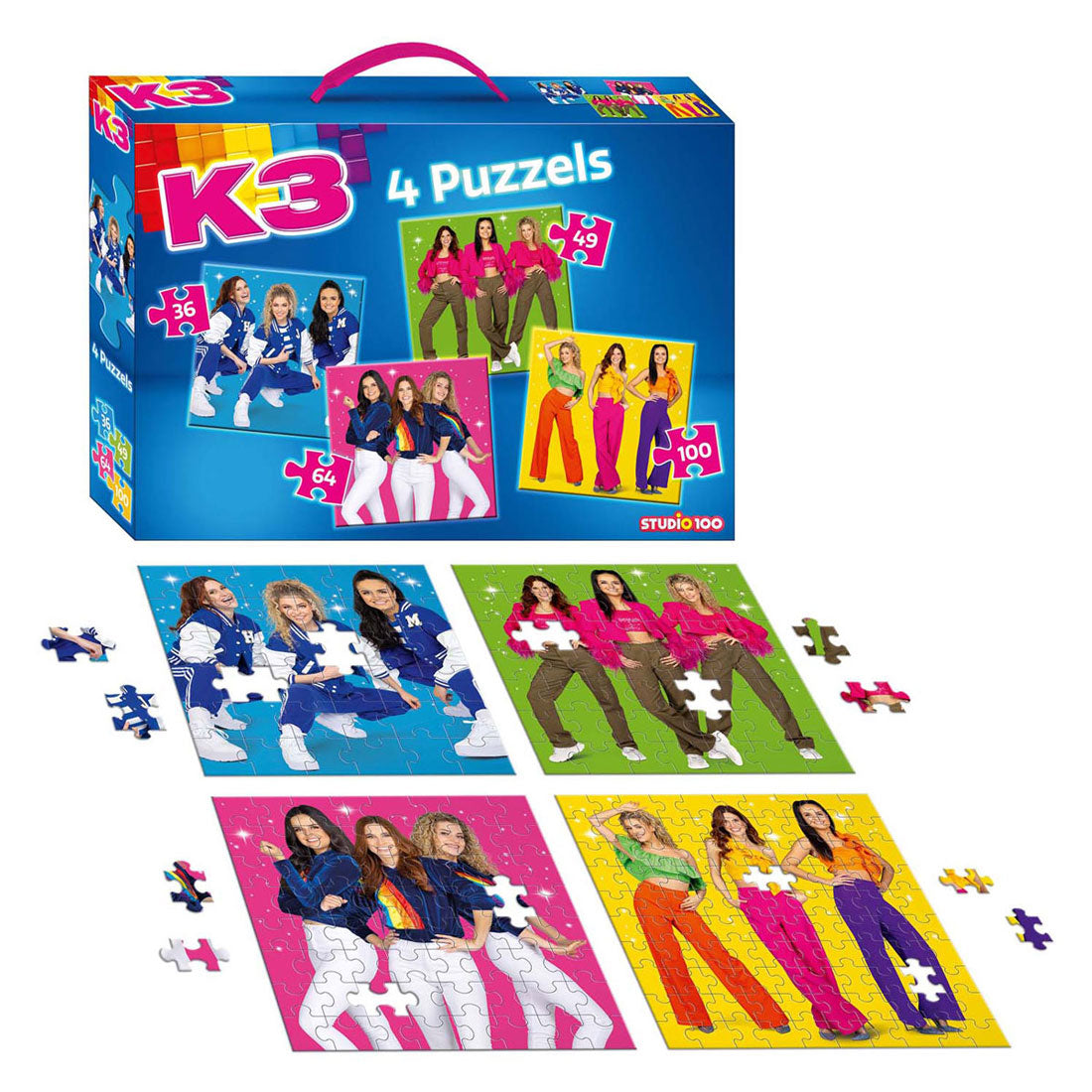 Puzzle 4en1 Studio 100 k3 - étoiles
