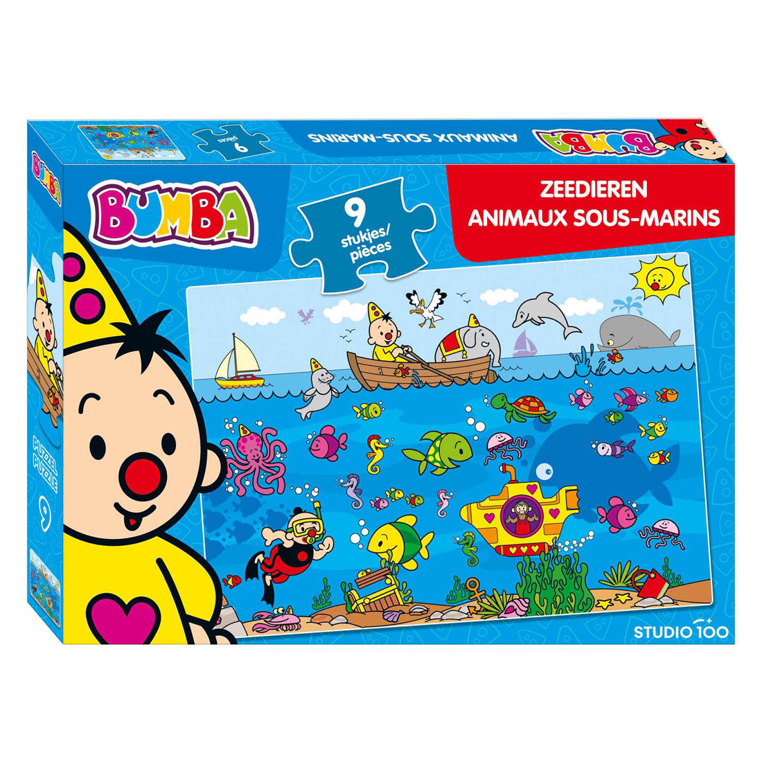 Studio 100 bumba puzzle animaux marins, 9 pcs.