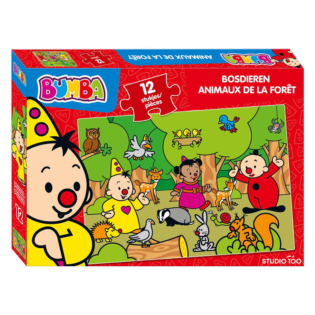 Studio 100 bumba puzzle animaux de la forêt, 12 pcs.
