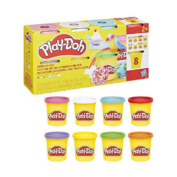 Play-doh arc-en-ciel - 8 pots en argile