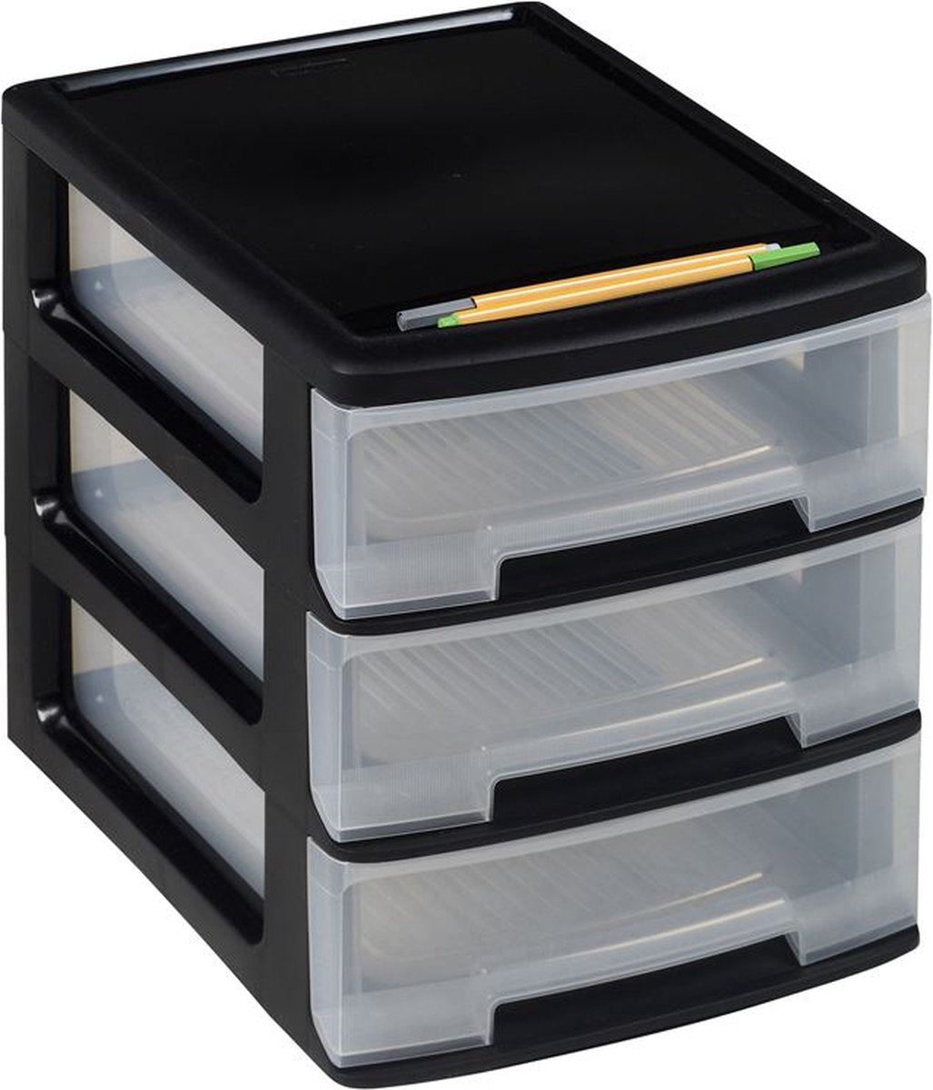 Curver Deskade Block Babel A4 3x5 L noir et transparent