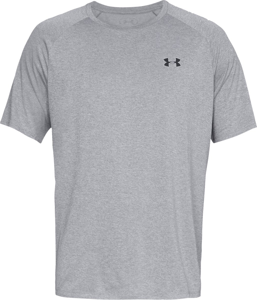 Chemise de sport Under Armour UA Tech 2.0 SS Tee-Gry pour hommes - Steel Light Heather - Noir