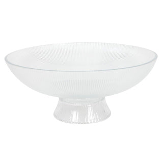 Bol sur pied lignes claires ø 25x11 cm | 2 pièces
