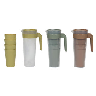 Pichet en plastique 1,4l avec 4 tasses