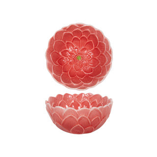 Bol ø14cm fleur rose | 4 pièces