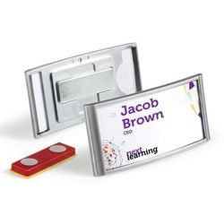Badges nominatifs durables 8540-23 prestige argent