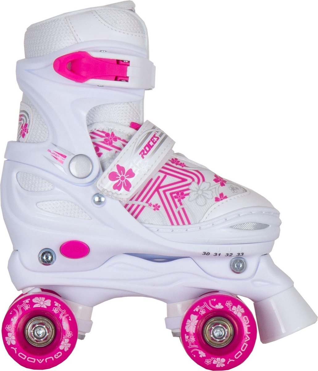 quaddy 3.0 patins à roulettes blanc rose 30-33
