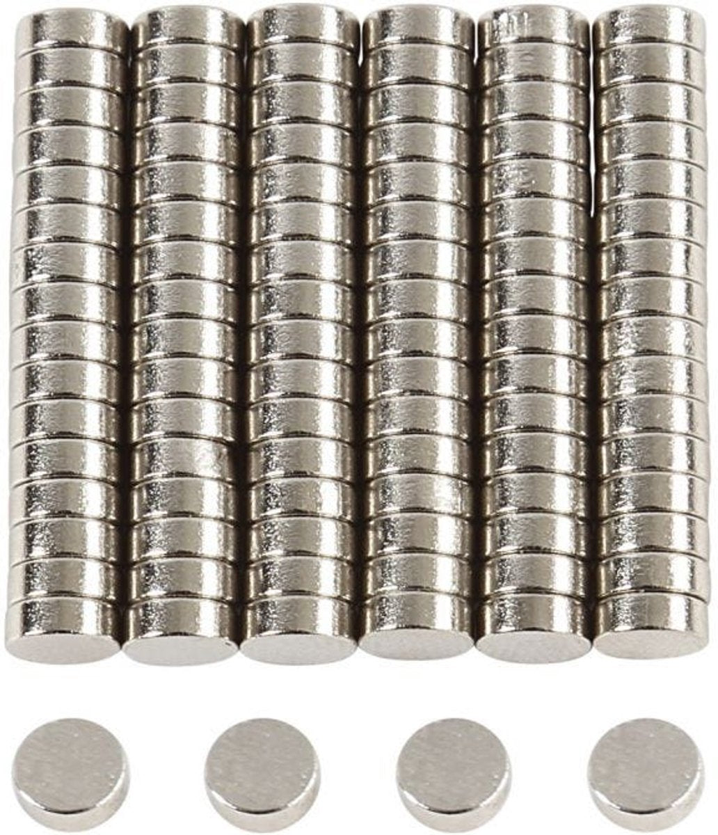 Société créative https : www.ccobby.nl puissants-aimants-ndfeb-d-5-mm-thickness-2-mm-100-piece-1-box