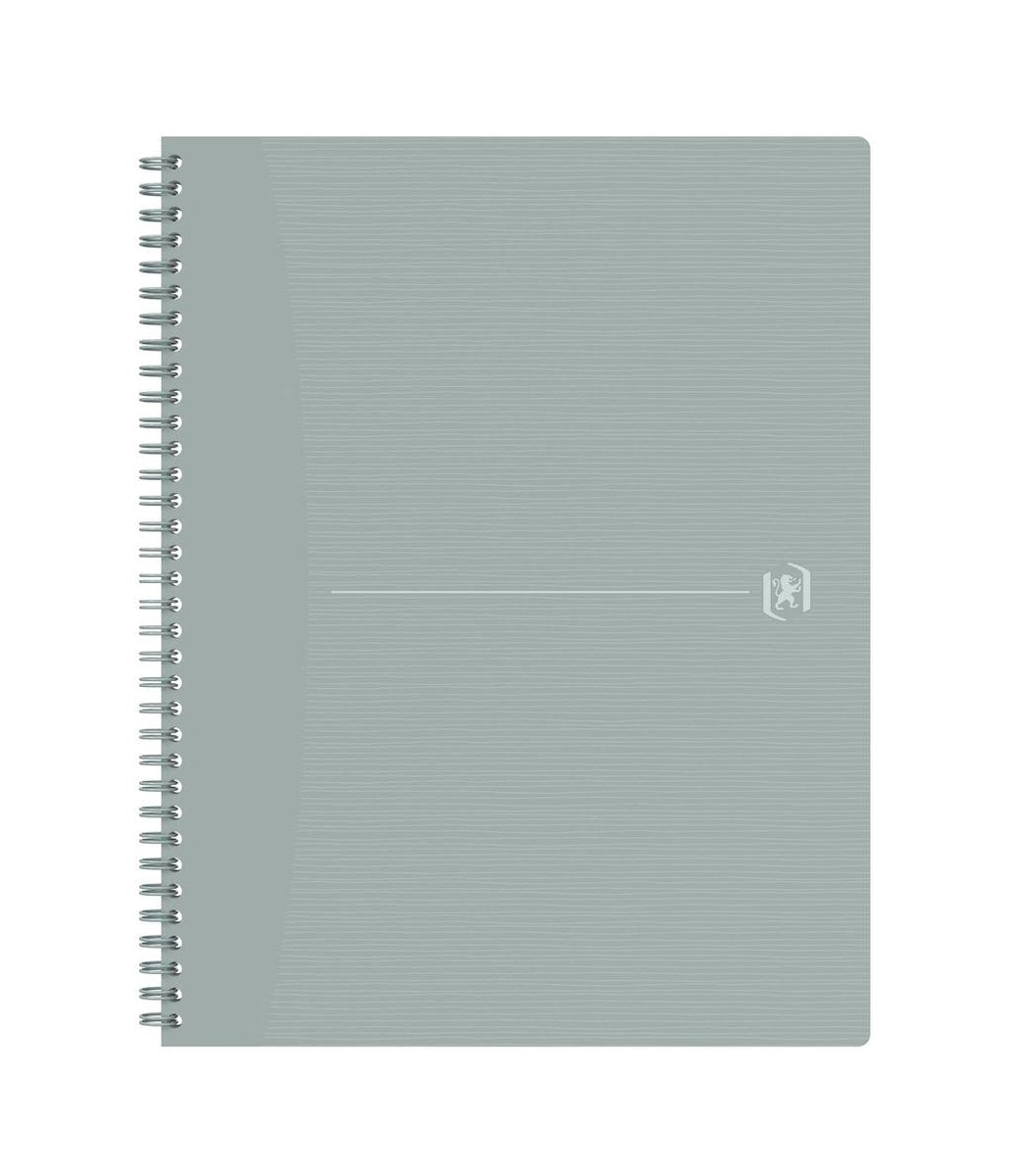 Oxford origins - carnet durable - a4+ - à carreaux 5mm - 70 feuilles - gris