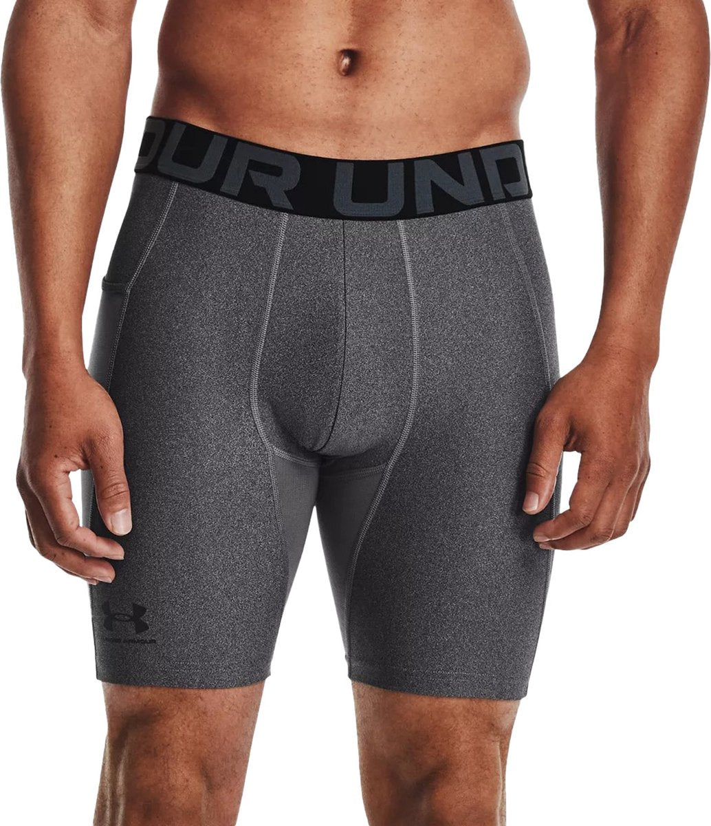 Under Armour UA HG Armour Shorts - Gris Pantalon de sport pour hommes - Carbon Heather - Noir