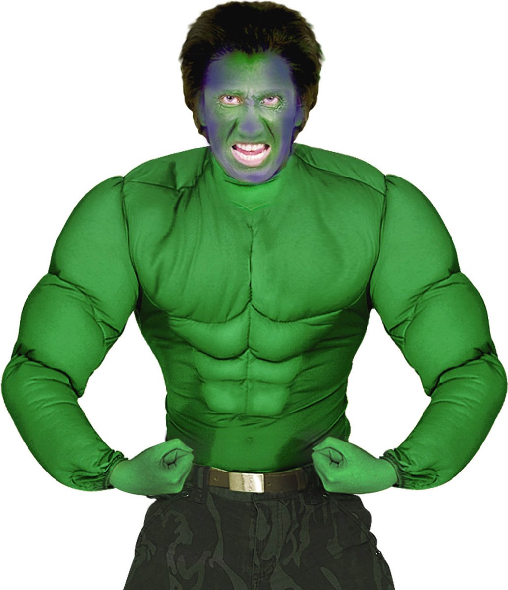 Chemise musclée Finidi muscles hulk verts