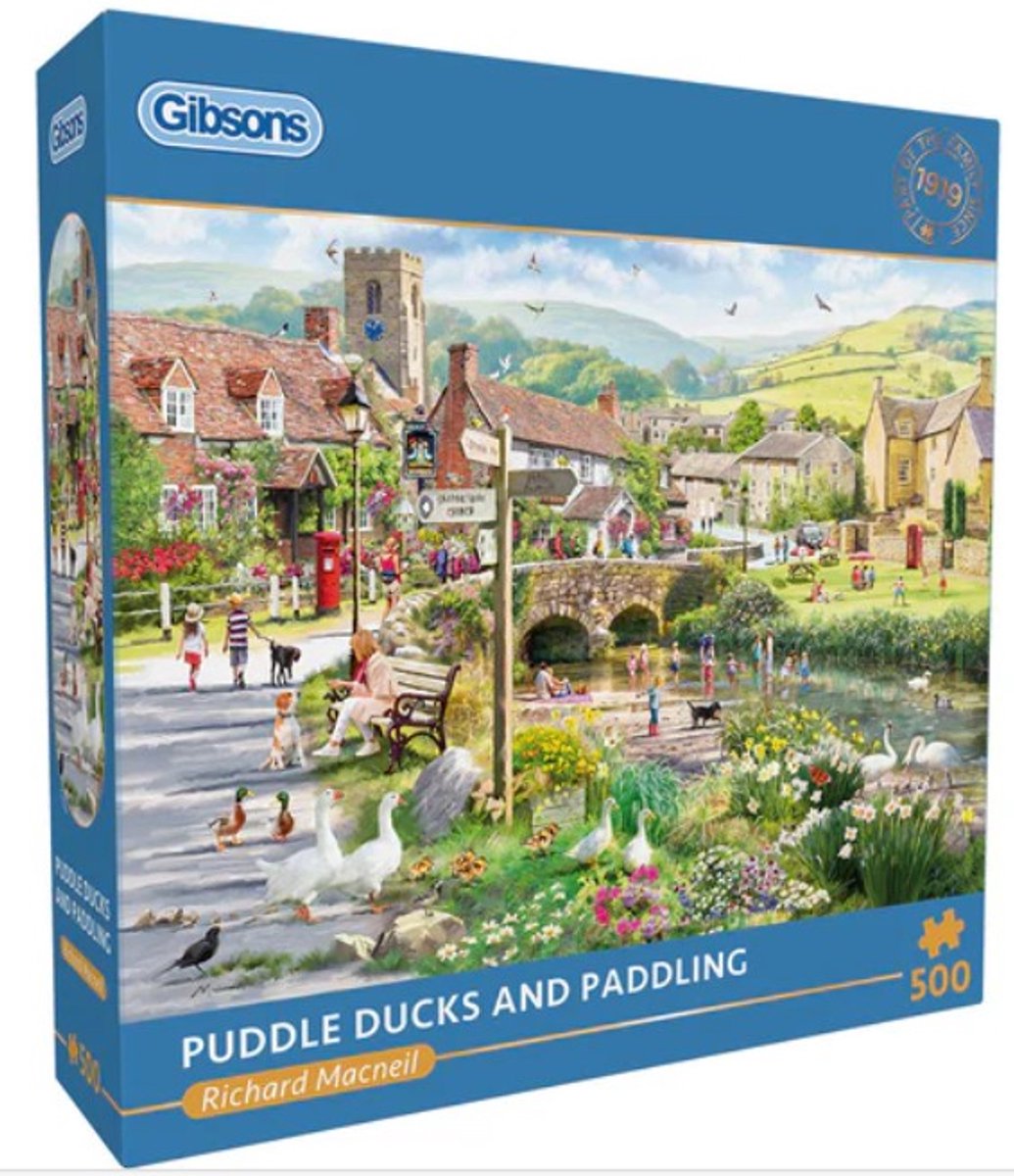 Gibsons - canards flaques d'eau pagayant (par richard macneil) - 500 pièces 48×34cm (l×h) - puzzle pour adultes