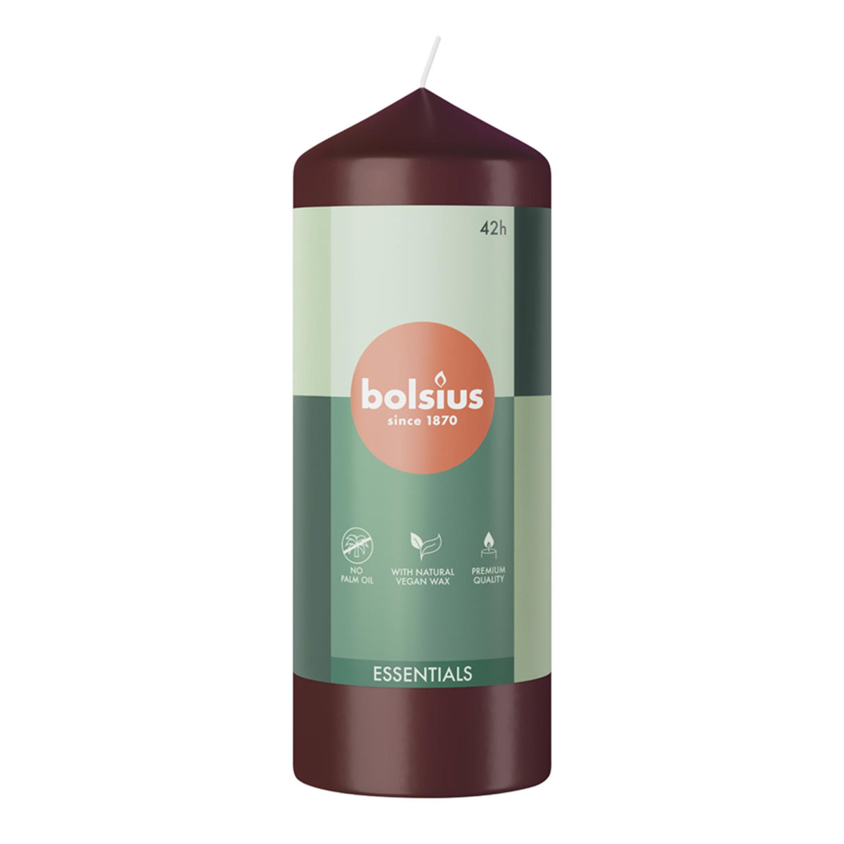 Bougie pilier Bolsius 150 58 rouge velours