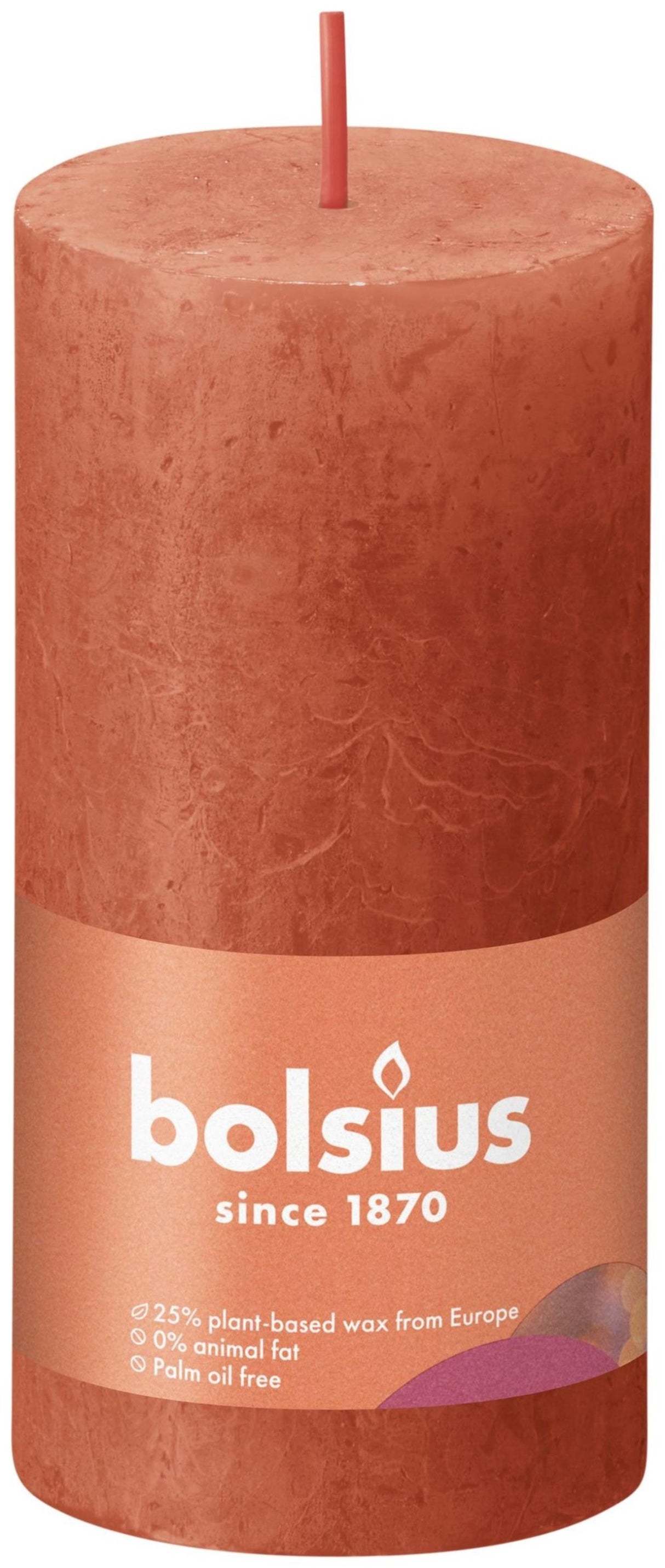 Bougie pilier rustique Bolsius 100 50 orange