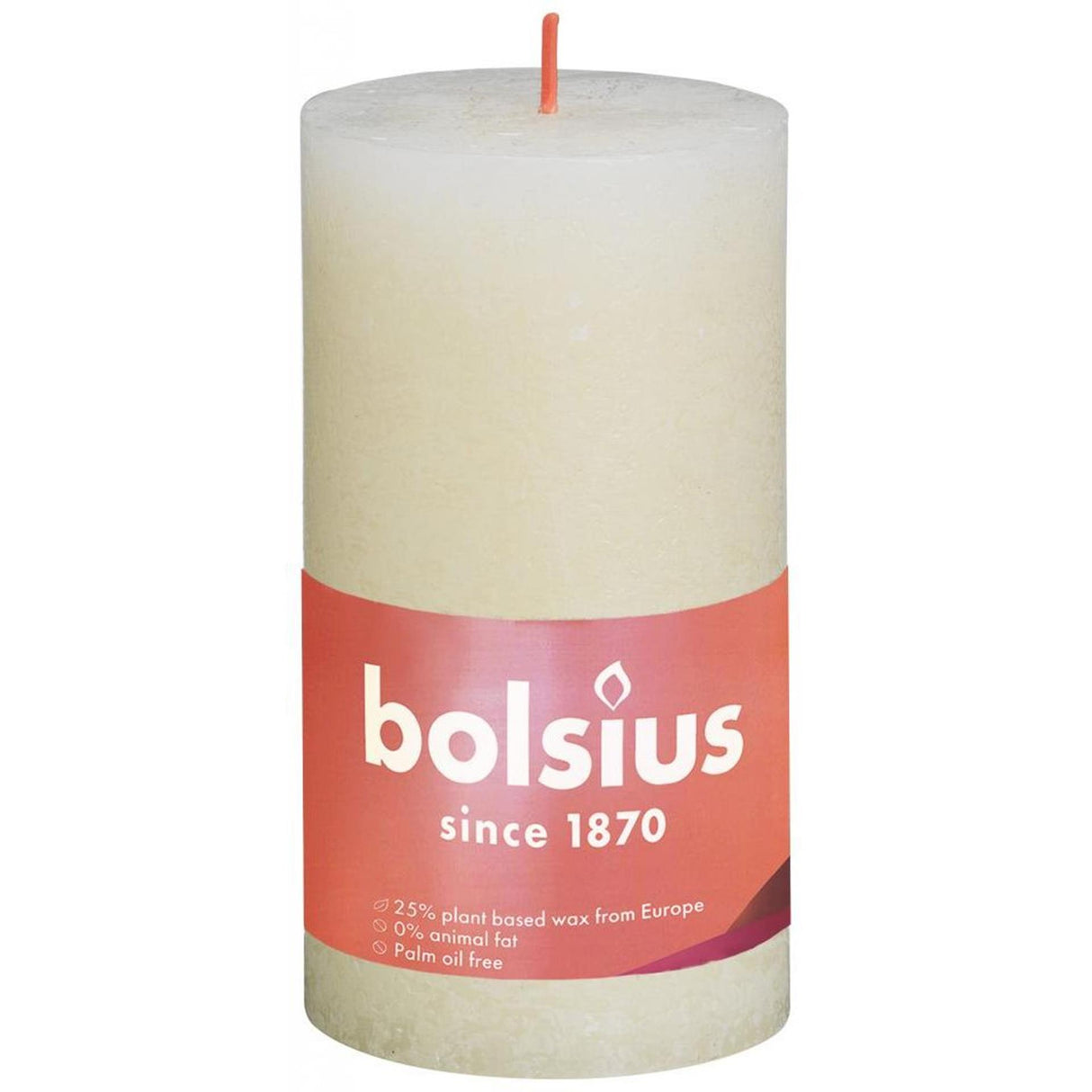 Bougie pilier rustique Bolsius 130 68 ivoire