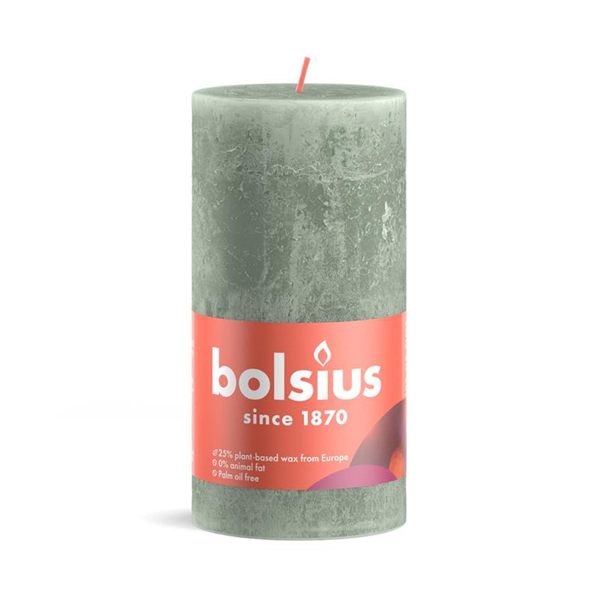 Bougie rustique Bolsius 130 68 vert jade