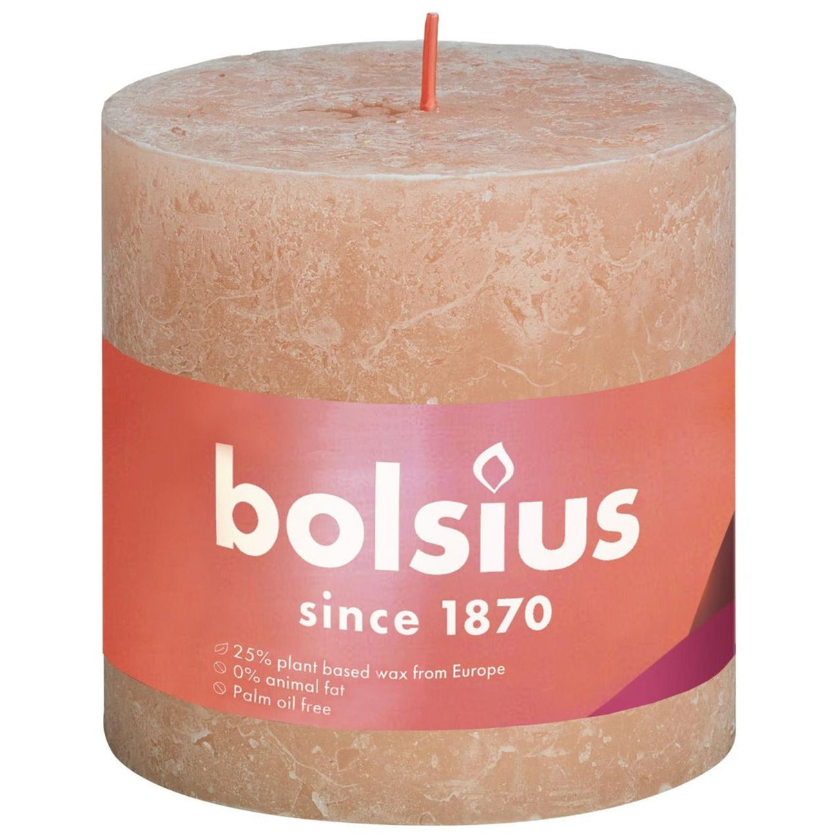 Bougie pilier rustique Bolsius 100 100 rose