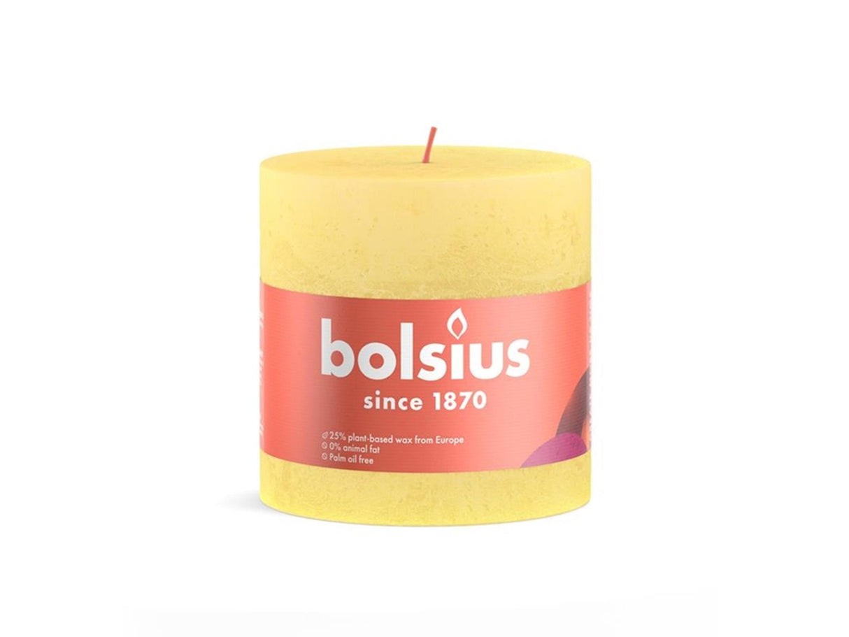 Bougie rustique Bolsius 100 100 jaune