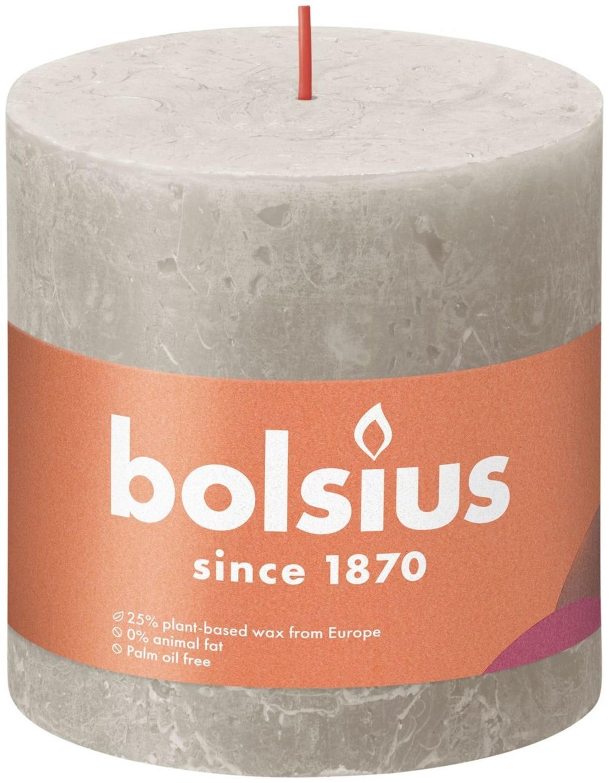 Bougie pilier rustique Bolsius 100 100 gris