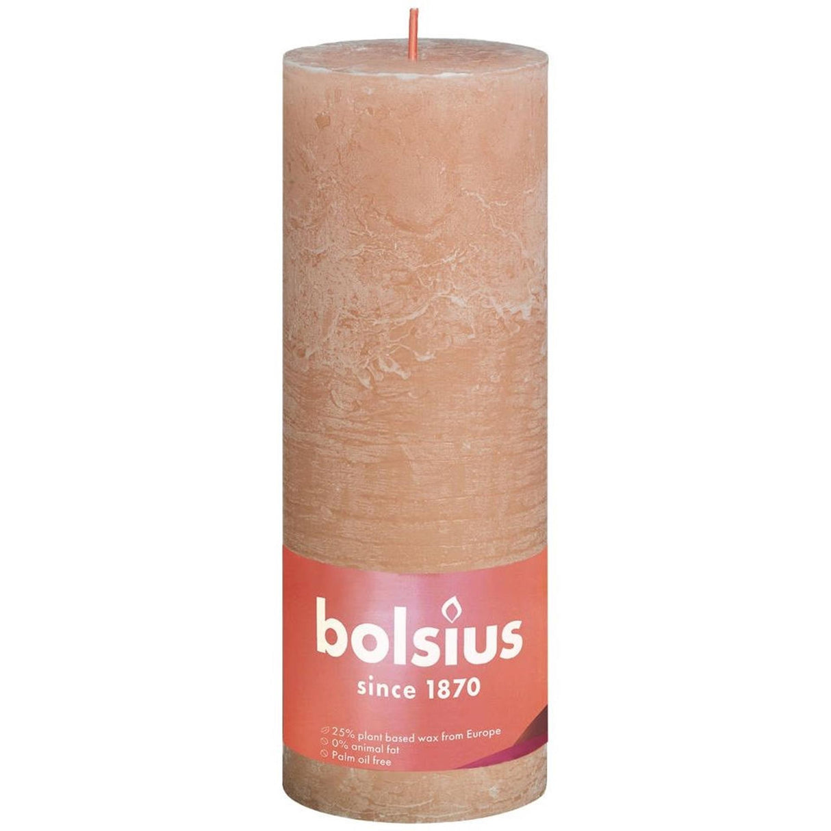 Bougie pilier rustique Bolsius 190 68 rose