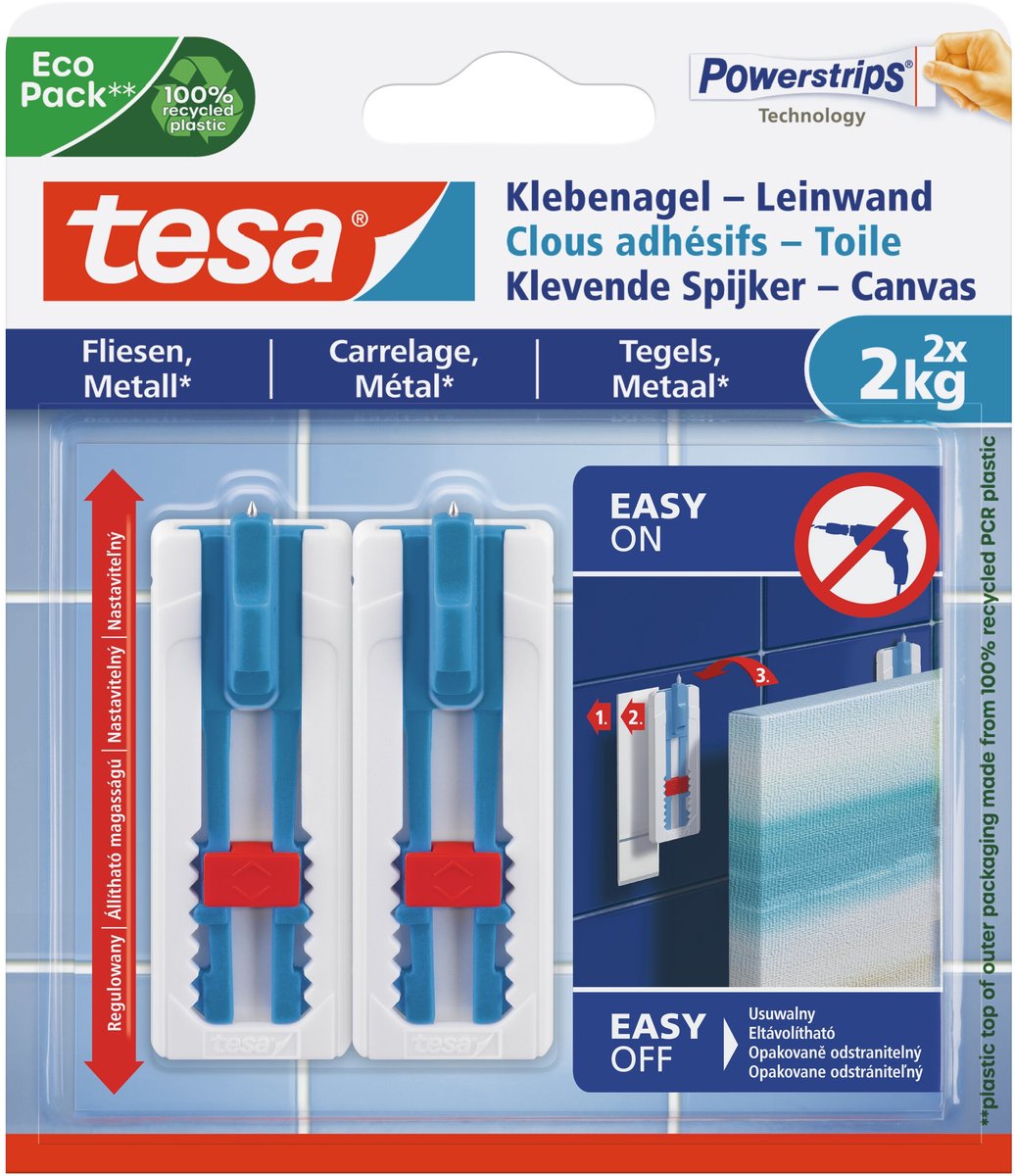 Tesa 1063379 - ® toile à ongles adhésive carrelage et métal - 2 kg | 8 pièces