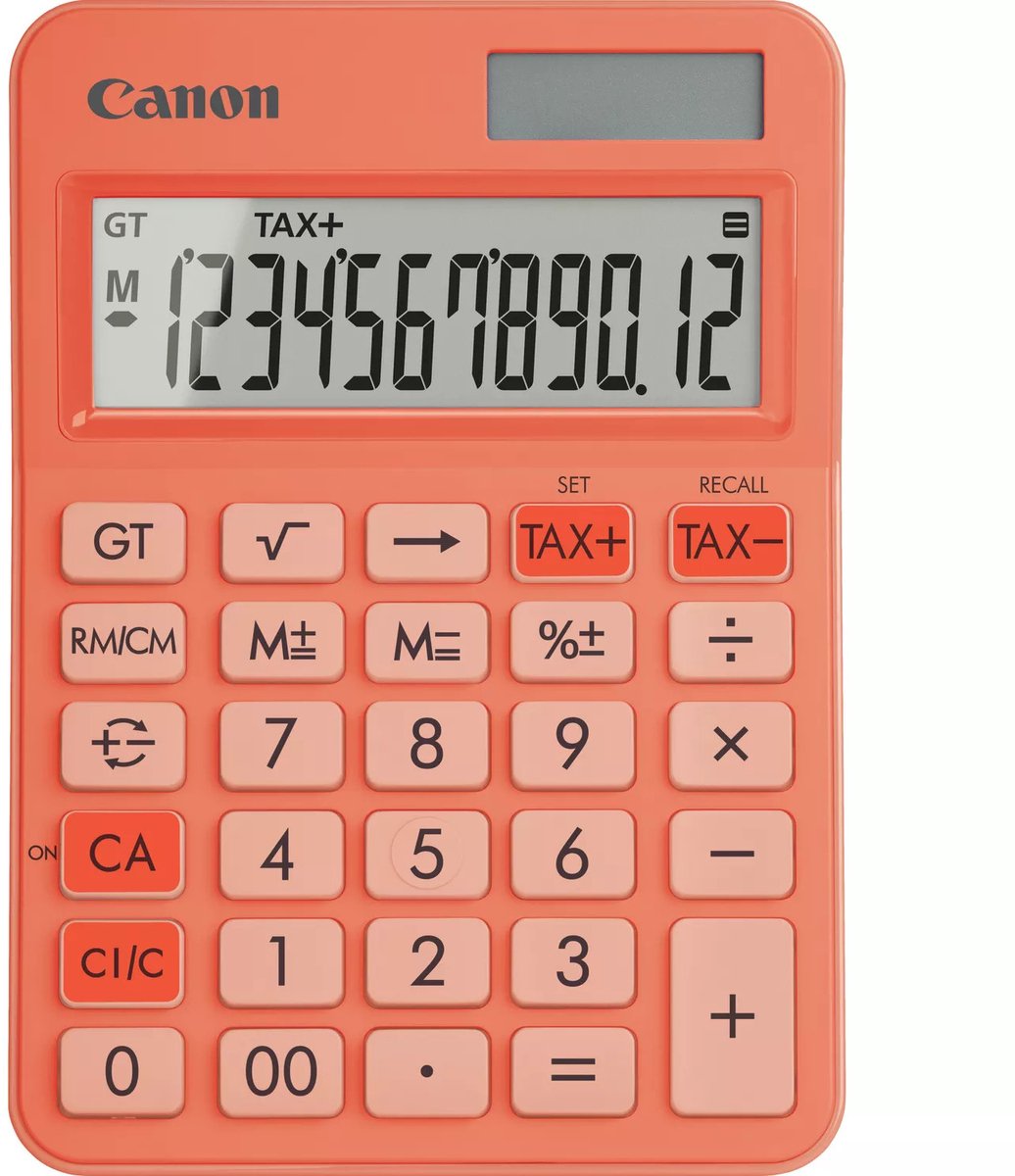 Calculatrice de poche Canon ls-125kb-or orange nombre de positions d'affichage : 12 alimentée par batterie, alimentée par l'énergie solaire (l x h