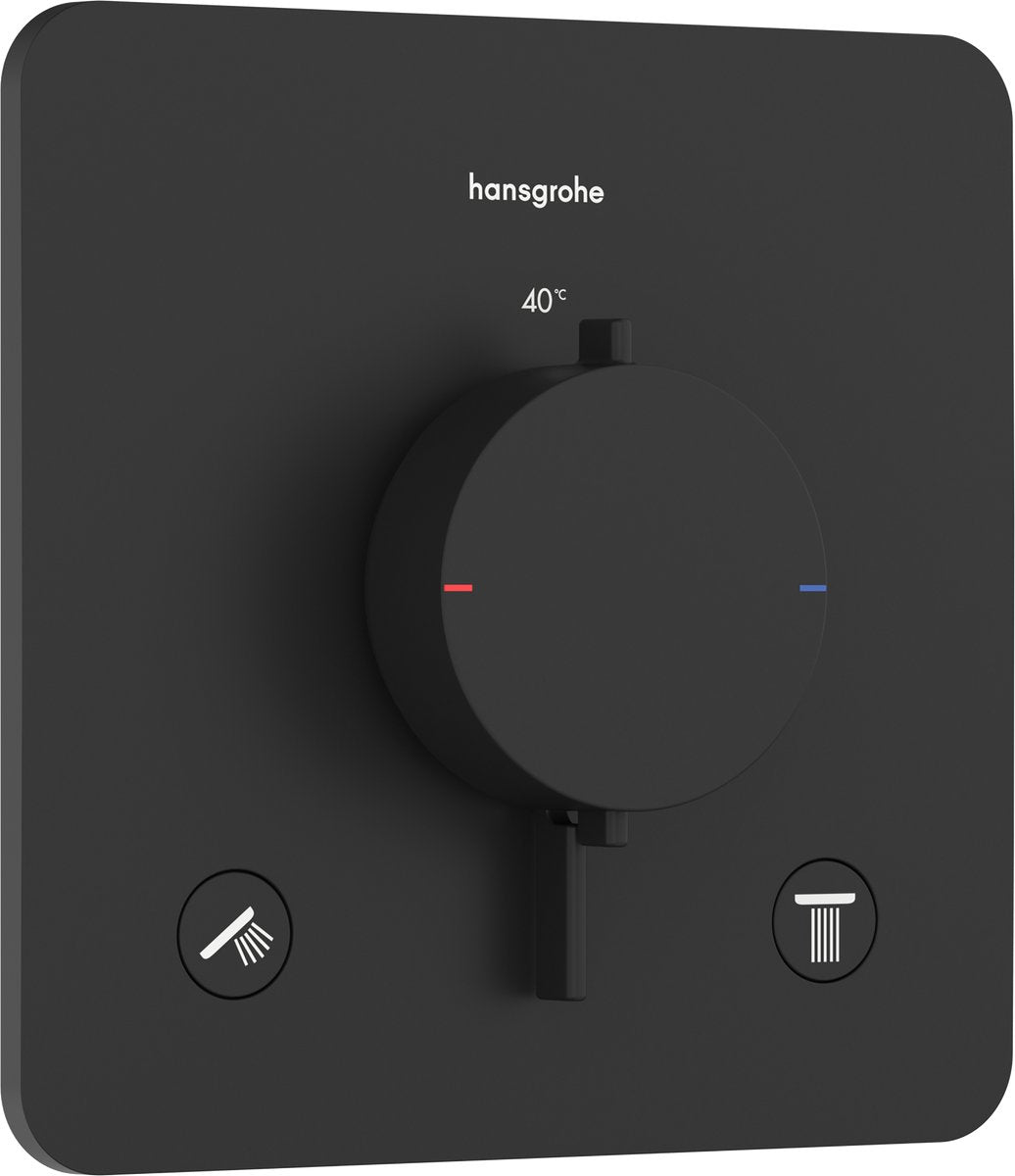 Hansgrohe ecostat confort q - thermostat intégré - thermostat ecostat - noir mat