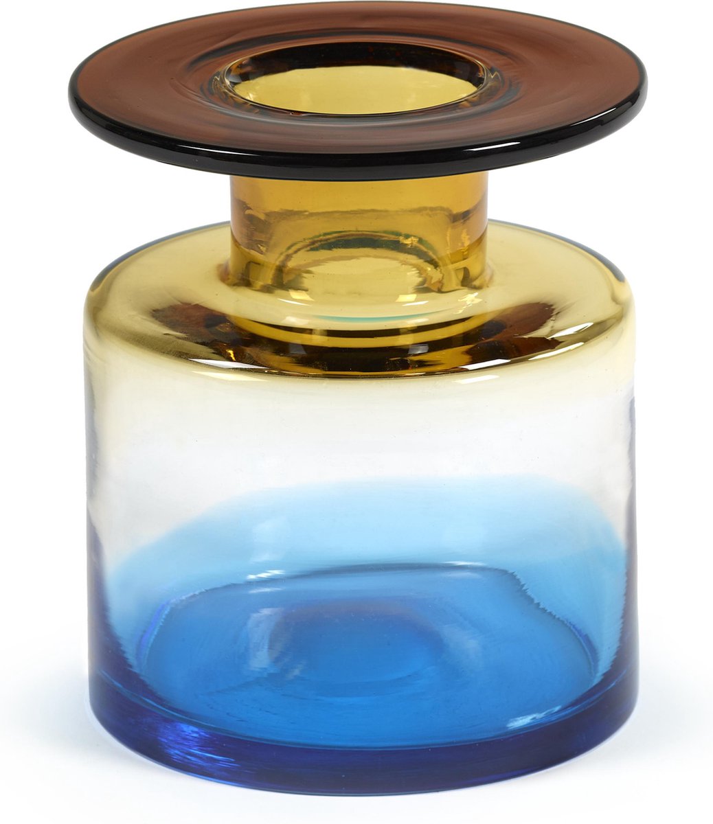 Serax - feu de vent marie michielssen - vase s - ambre bleu - 18 ø