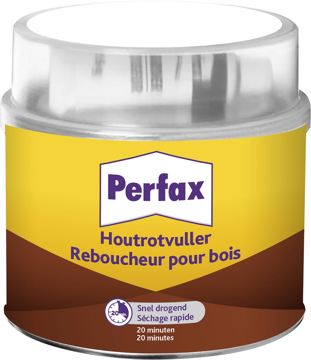 Perfax houtrotvuller 1000g can | hout restoratie vulmiddel | houtrotvuller voor binnenhuis projecten | rotvuller restoratie.