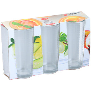 Verre à boire Alpina 270ml Ø6,5x13,5cm lot de 3 pièces