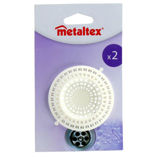 Filtre d'évier Metaltex 2 pièces en plastique blanc