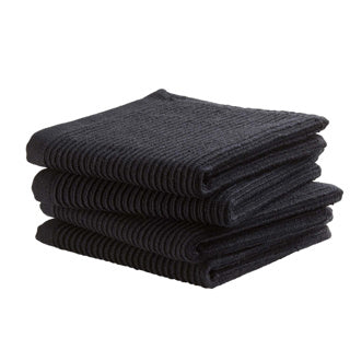Ddddd torchon basic noir 30x30cm par 4 pièces