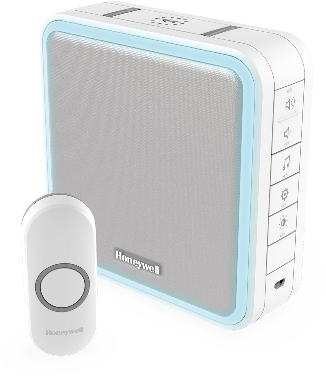 Honeywell home honeywell gong halogène portable sans fil 200m blanc dc915n