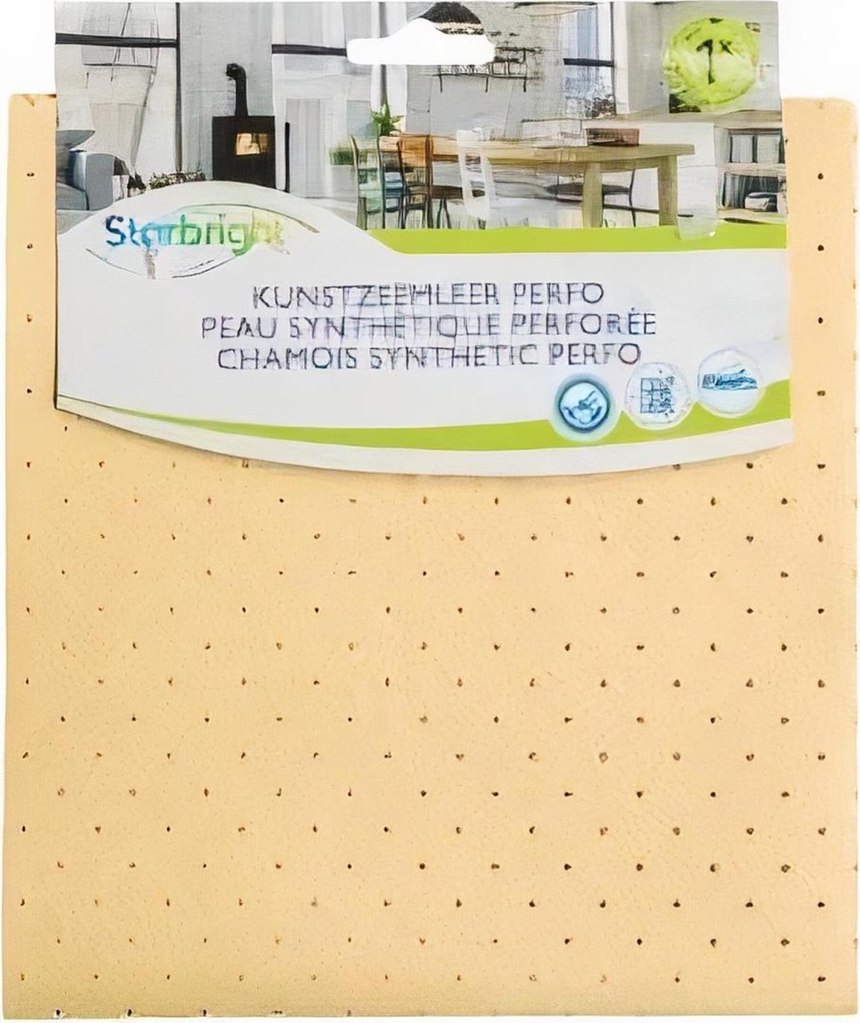 Cuir de chamois artificiel Starbright perfo 40x35cm