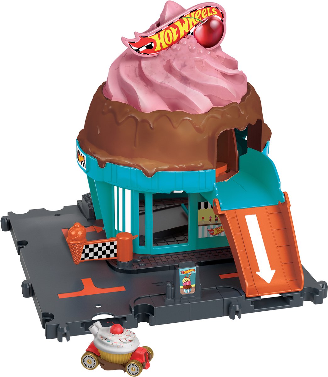 Hot Wheels City Center Playset - Tourbillon de crème glacée - Partie piste - Extension