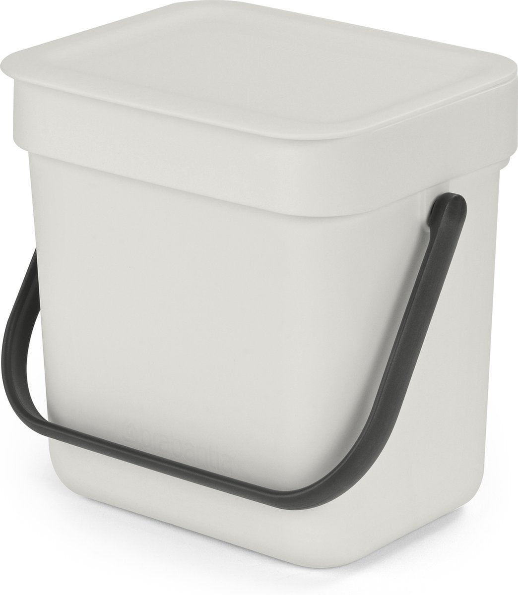 Brabantia sort go poubelle de comptoir - 3 litres - gris clair
