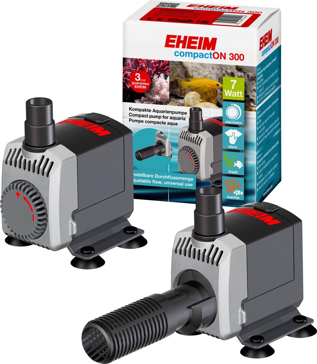 Eheim compacton 300 - pompe - 6,8x9,7x12 cm - noir - 300 l h