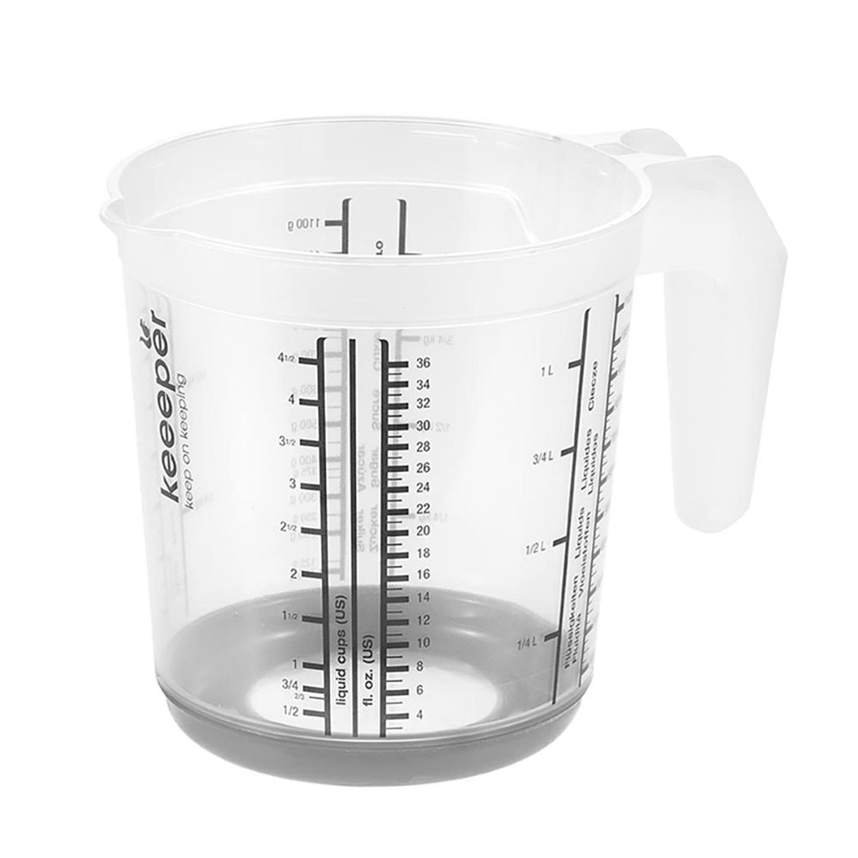 Keeper gobelet doseur plastique antidérapant 1l Ø13,5x14cm gris nordique